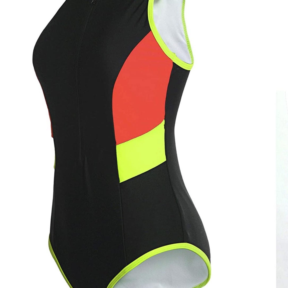 RELIBEAUTY Women Racerback One Piece Swimsuit Athletic Racing 6