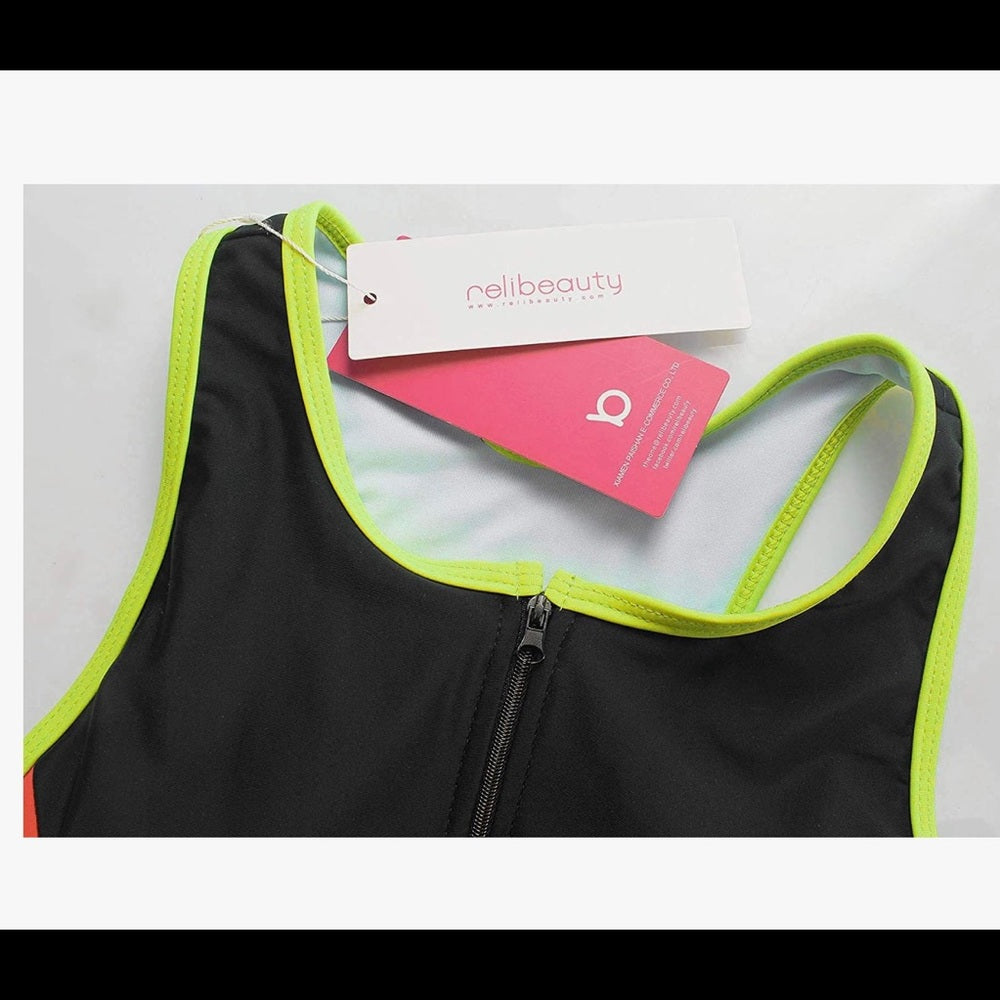 RELIBEAUTY Women Racerback One Piece Swimsuit Athletic Racing 6