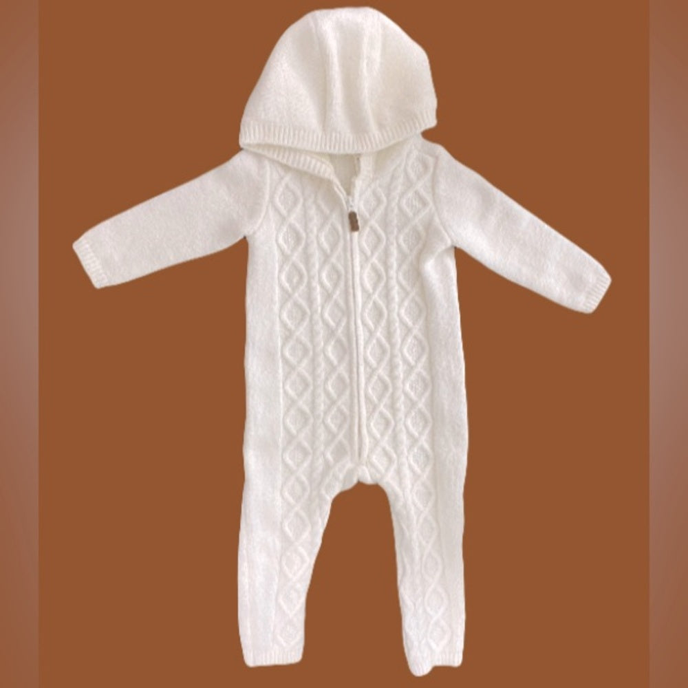 WHITE CARTER’S BABY SWEATER
