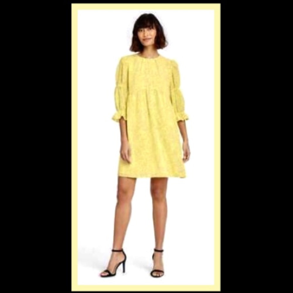 Who What Wear Yellow Mini Dress