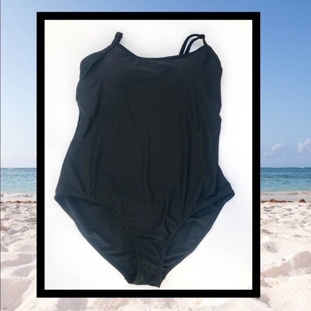 BLACK CATALINA BASIC ONE PIECE