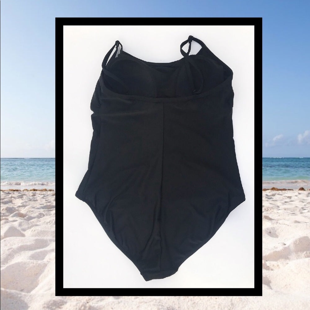 BLACK CATALINA BASIC ONE PIECE