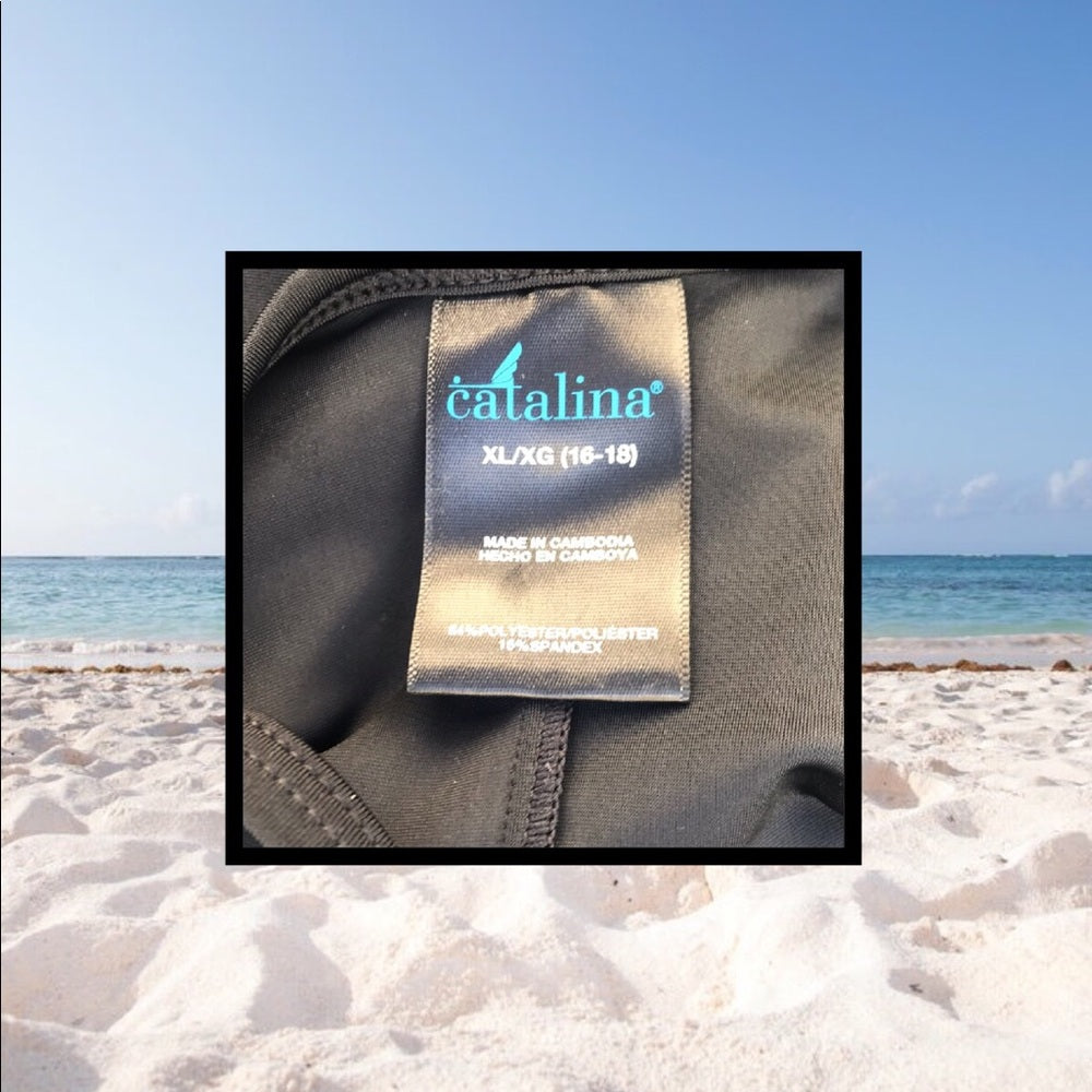 BLACK CATALINA BASIC ONE PIECE