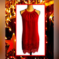 BURGUNDY HALTER DRESS