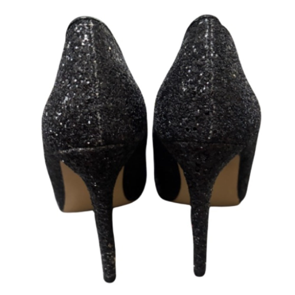 Weeboo Sparkly 4” Black High Heel Pumps