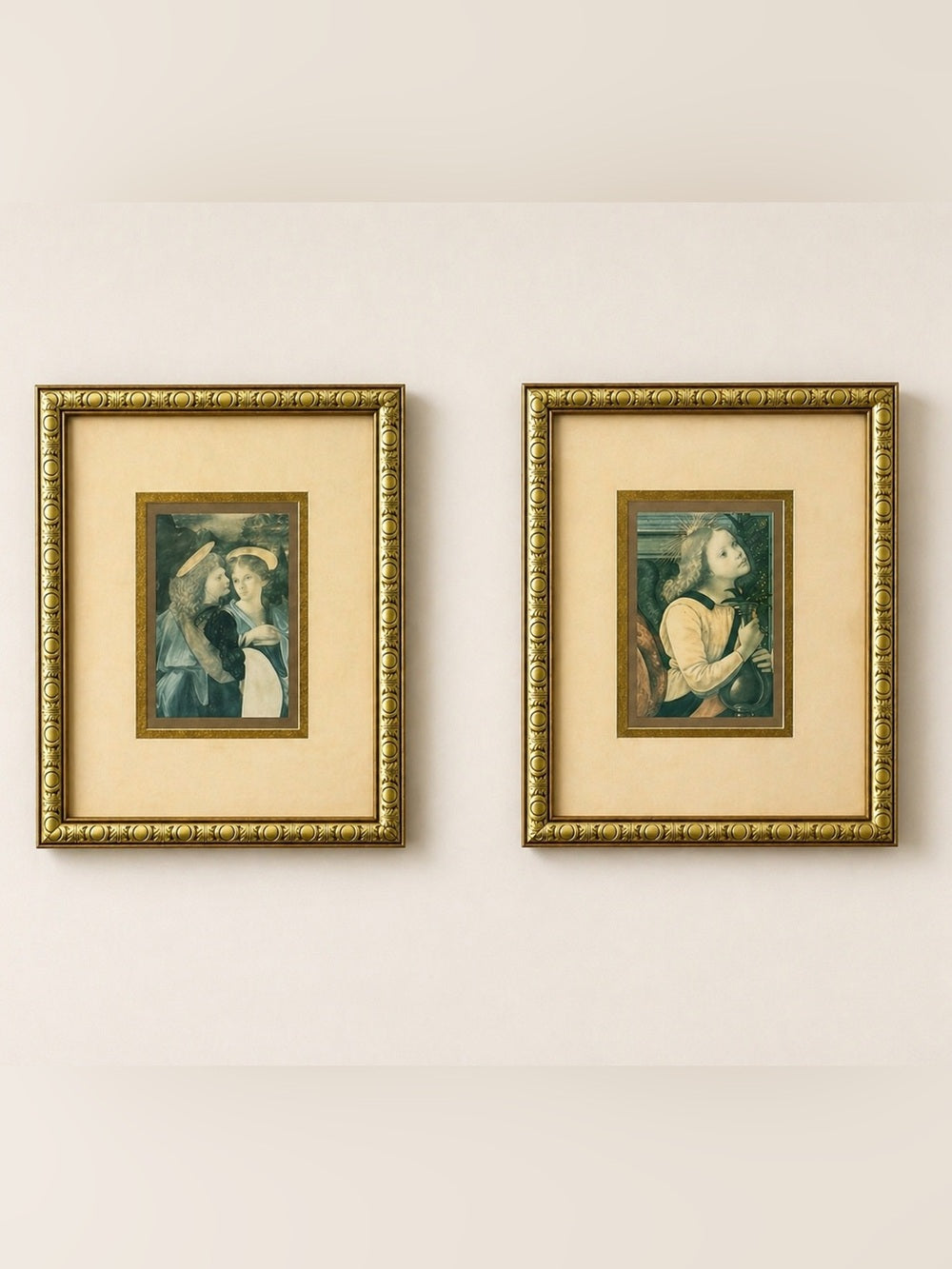 Vintage DaVinci Renaissance Angels Framed Art